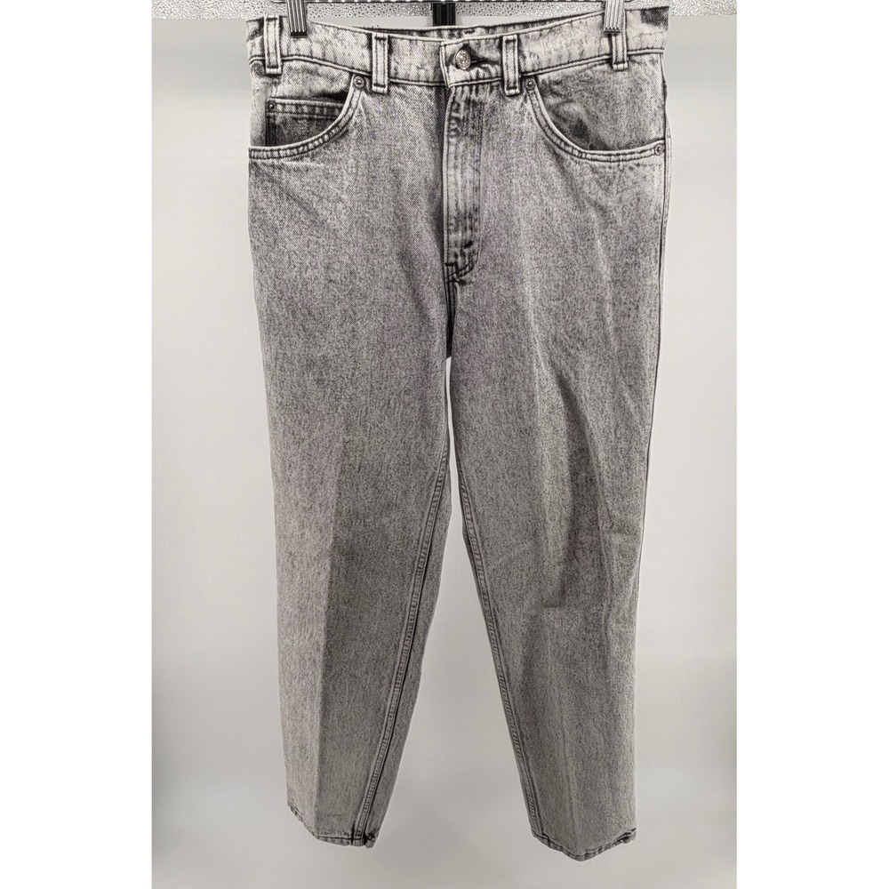 Vintage Levi Strauss Co Mens Acid Wash Denim Straight‎ Leg Waist 33x32 Made USA